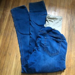 Indigo Blue Full Panel Maternity Jeans XL